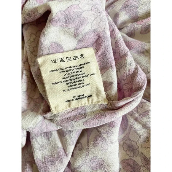 SPELL Dress Women’s Small Mossy Button Through Gown In Lilac Boho - Picture 9 of 11